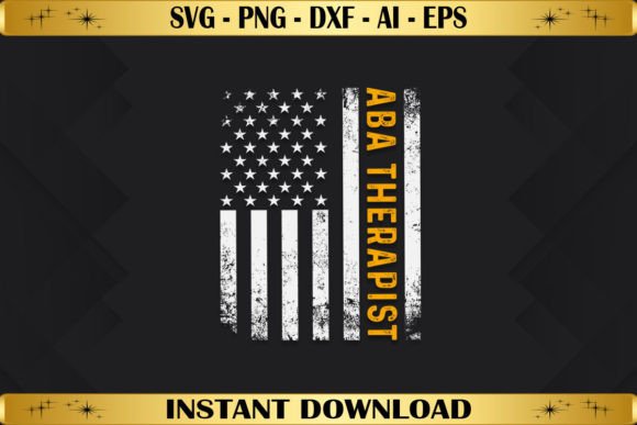ABA Therapist Behavior USA Flag Graphics and Crafts