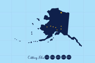 Alaska State with Flag Background: Graphics & Crafts