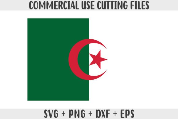 Algeria Flag SVG Original Colors for Graphics and Crafts