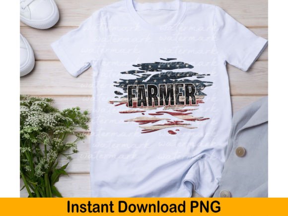 American Flag Farmer Png, Heifer Png Graphics and Crafts
