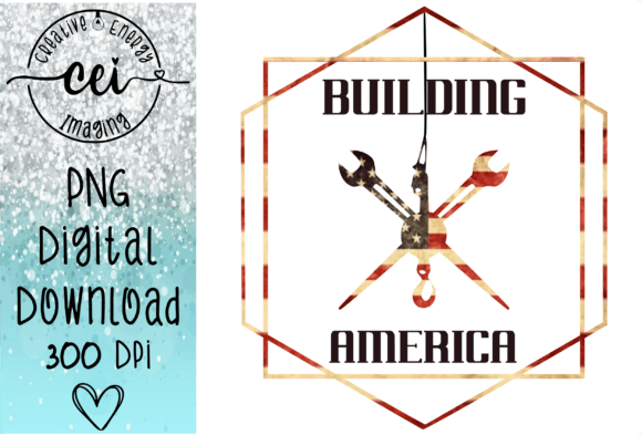American Flag Pattern Ironworker PNG