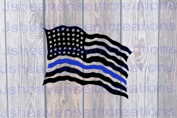 American Flag Police Line Svg Graphics