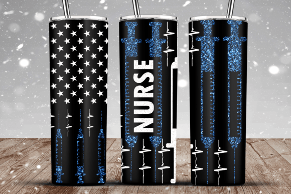 American Nurse Flag BLUE 20oz Wrap – Graphics and Crafts