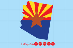 Arizona State with Flag Background Graphics