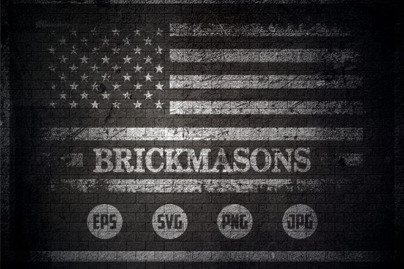 Brickmasons - USA Flag Graphics and Crafts