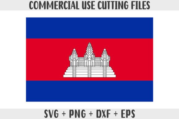 Cambodia Flag SVG Original Colors