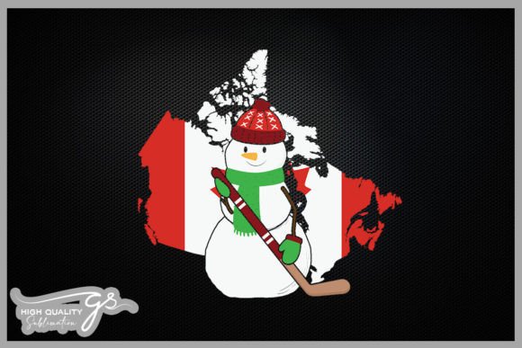 Canada Flag Snowman Christmas Graphics and Crafts