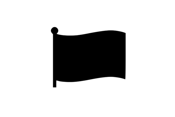 Dingbat Icon Glyph Waving Flag Graphics and Crafts