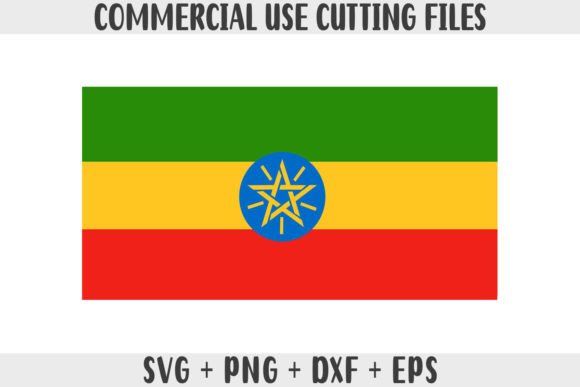 Ethiopia Flag SVG Original Colors