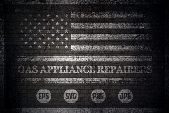 Gas Appliance Repairers - USA Flag Graphics and Crafts