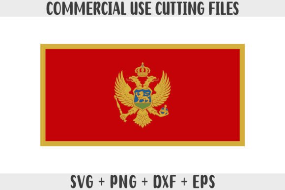 Montenegro Flag SVG Original Colors: Graphics and Crafts
