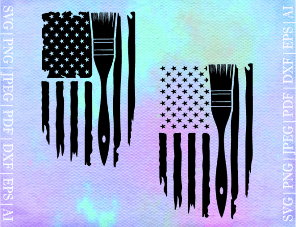 Painter Flag SVG for Graphics and Crafts