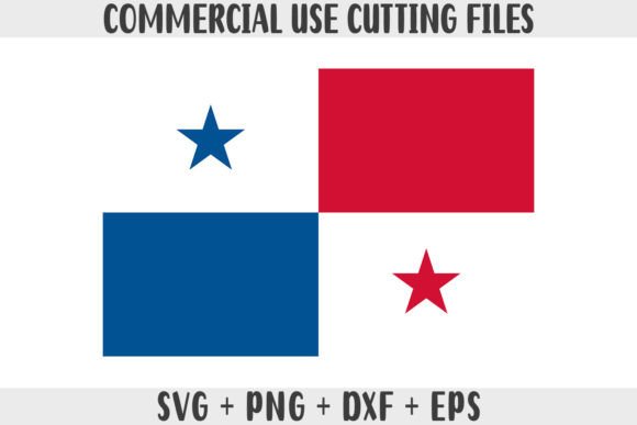 Panama Flag SVG Original Colors Graphics for Crafts