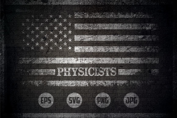 Physicists - USA Flag Graphics and Crafts