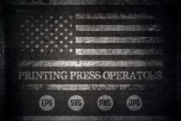 Printing Press Operators - USA Flag Graphics and Crafts