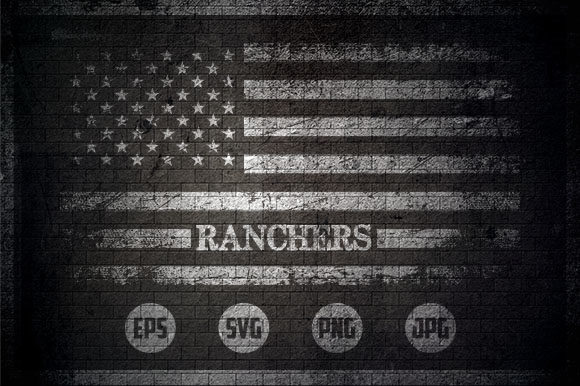 Ranchers - USA Flag Graphics and Crafts