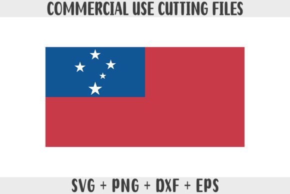 Samoa Flag SVG Original Colors Graphics and Crafts