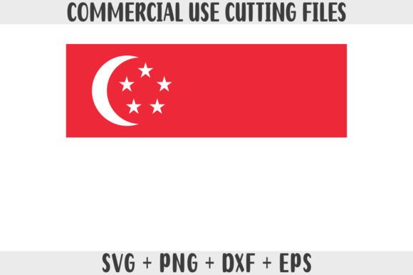 Singapore Flag SVG Original Colors Graphics