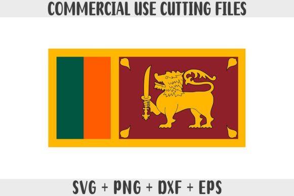 Sri Lanka Flag SVG Original Colors Graphics