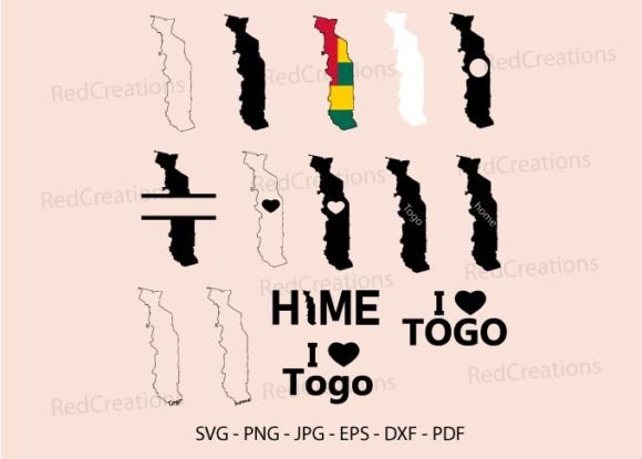 Togo Flag Map Svg Bundle, Graphics and Crafts