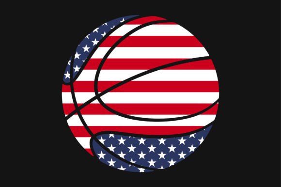 USA Flag Basketball Sports SVG Shirt Graphics and Crafts