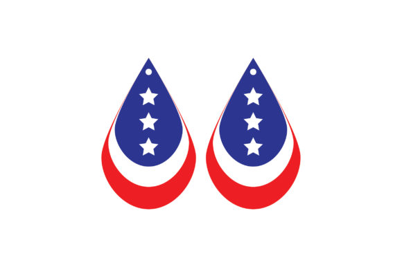 USA Flag Earrings: Graphics and Crafts for Branding