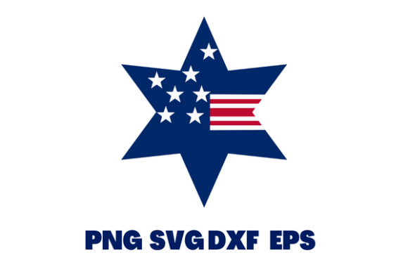 USA Flag Star Graphics for Crafts and Branding